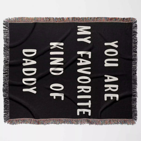 Gift for Daddy for Father’s Day, Birthday, Christmas Gift Idea, Customized Woven Throw Blanket - DesignerOllie.com