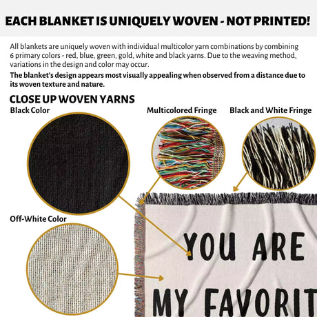 Gift for Daddy for Father’s Day, Birthday, Christmas Gift Idea, Personalized Woven Throw Blanket - DesignerOllie.com