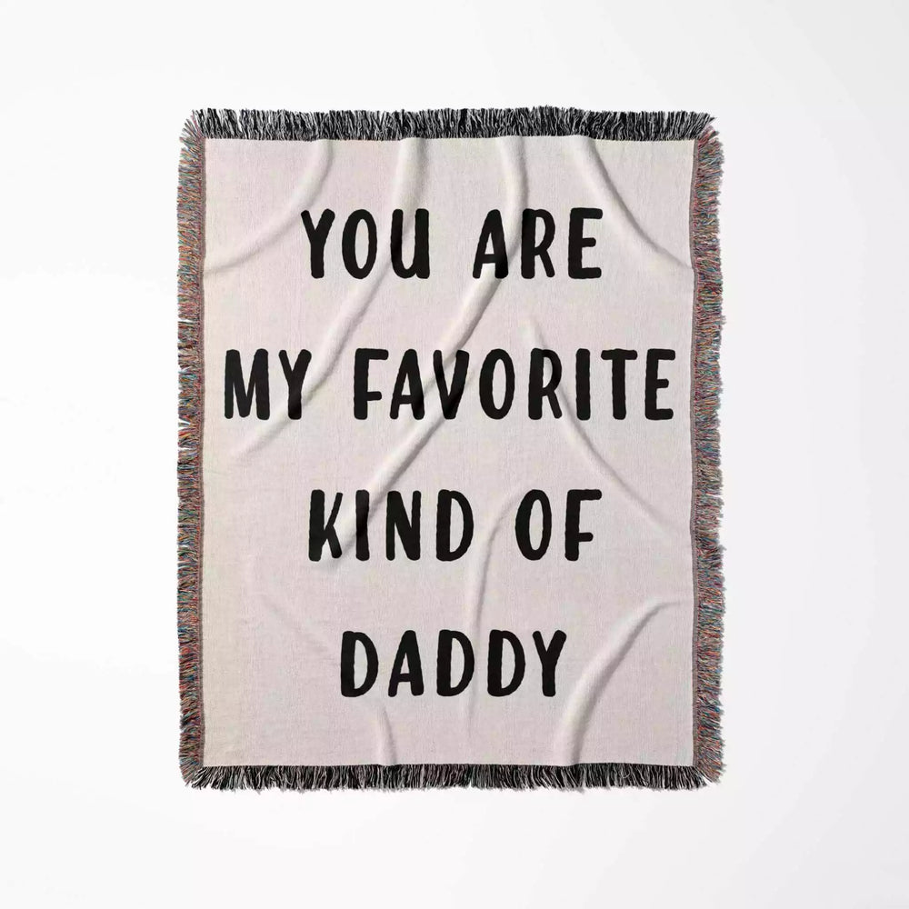 Gift for Daddy for Father’s Day, Birthday, Christmas Gift Idea, Personalized Woven Throw Blanket - DesignerOllie.com