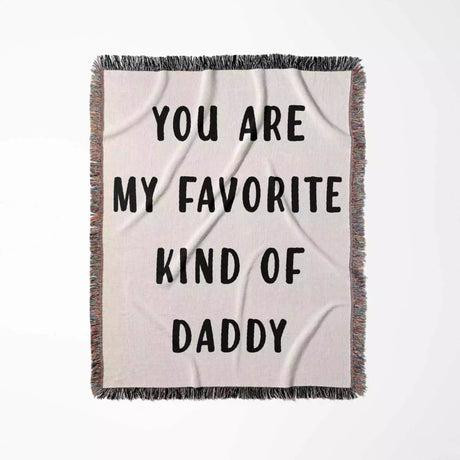 Gift for Daddy for Father’s Day, Birthday, Christmas Gift Idea, Personalized Woven Throw Blanket - DesignerOllie.com