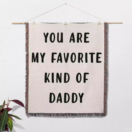 Gift for Daddy for Father’s Day, Birthday, Christmas Gift Idea, Personalized Woven Throw Blanket - DesignerOllie.com