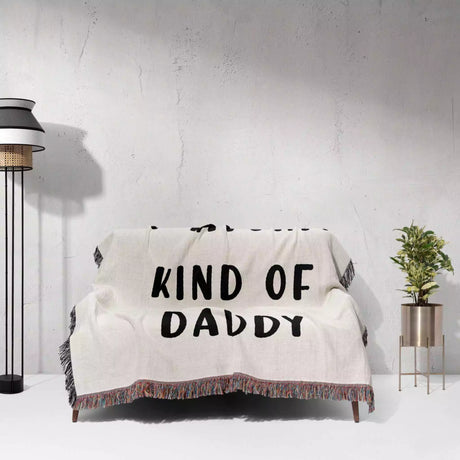 Gift for Daddy for Father’s Day, Birthday, Christmas Gift Idea, Personalized Woven Throw Blanket - DesignerOllie.com