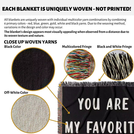 Gift for Father for Father’s Day, Birthday, Christmas Gift Idea, Customized Woven Throw Blanket - DesignerOllie.com