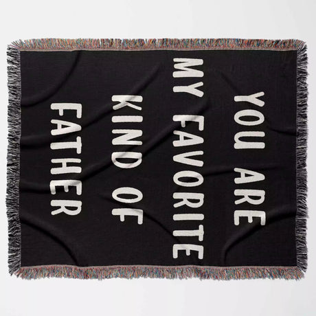 Gift for Father for Father’s Day, Birthday, Christmas Gift Idea, Customized Woven Throw Blanket - DesignerOllie.com