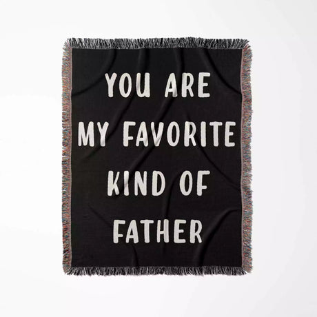 Gift for Father for Father’s Day, Birthday, Christmas Gift Idea, Customized Woven Throw Blanket - DesignerOllie.com