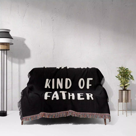 Gift for Father for Father’s Day, Birthday, Christmas Gift Idea, Customized Woven Throw Blanket - DesignerOllie.com