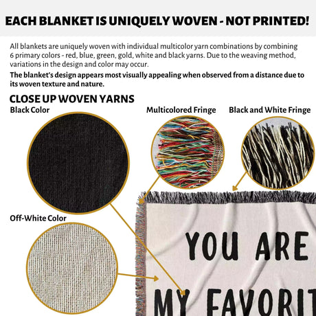 Gift for Father for Father’s Day, Birthday, Christmas Gift Idea, Personalized Woven Throw Blanket - DesignerOllie.com