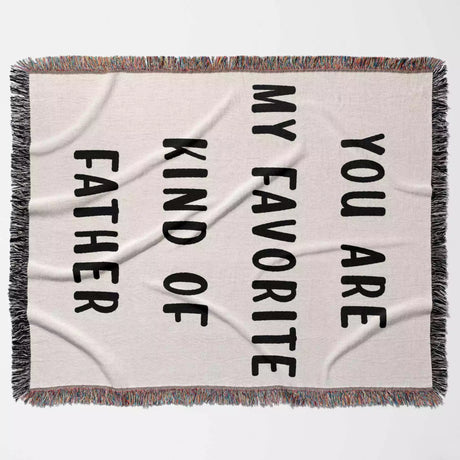 Gift for Father for Father’s Day, Birthday, Christmas Gift Idea, Personalized Woven Throw Blanket - DesignerOllie.com