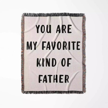 Gift for Father for Father’s Day, Birthday, Christmas Gift Idea, Personalized Woven Throw Blanket - DesignerOllie.com