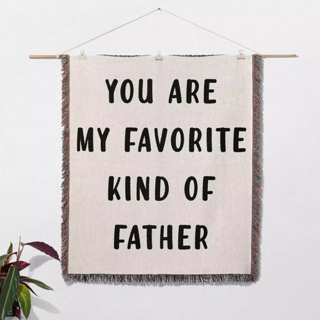 Gift for Father for Father’s Day, Birthday, Christmas Gift Idea, Personalized Woven Throw Blanket - DesignerOllie.com