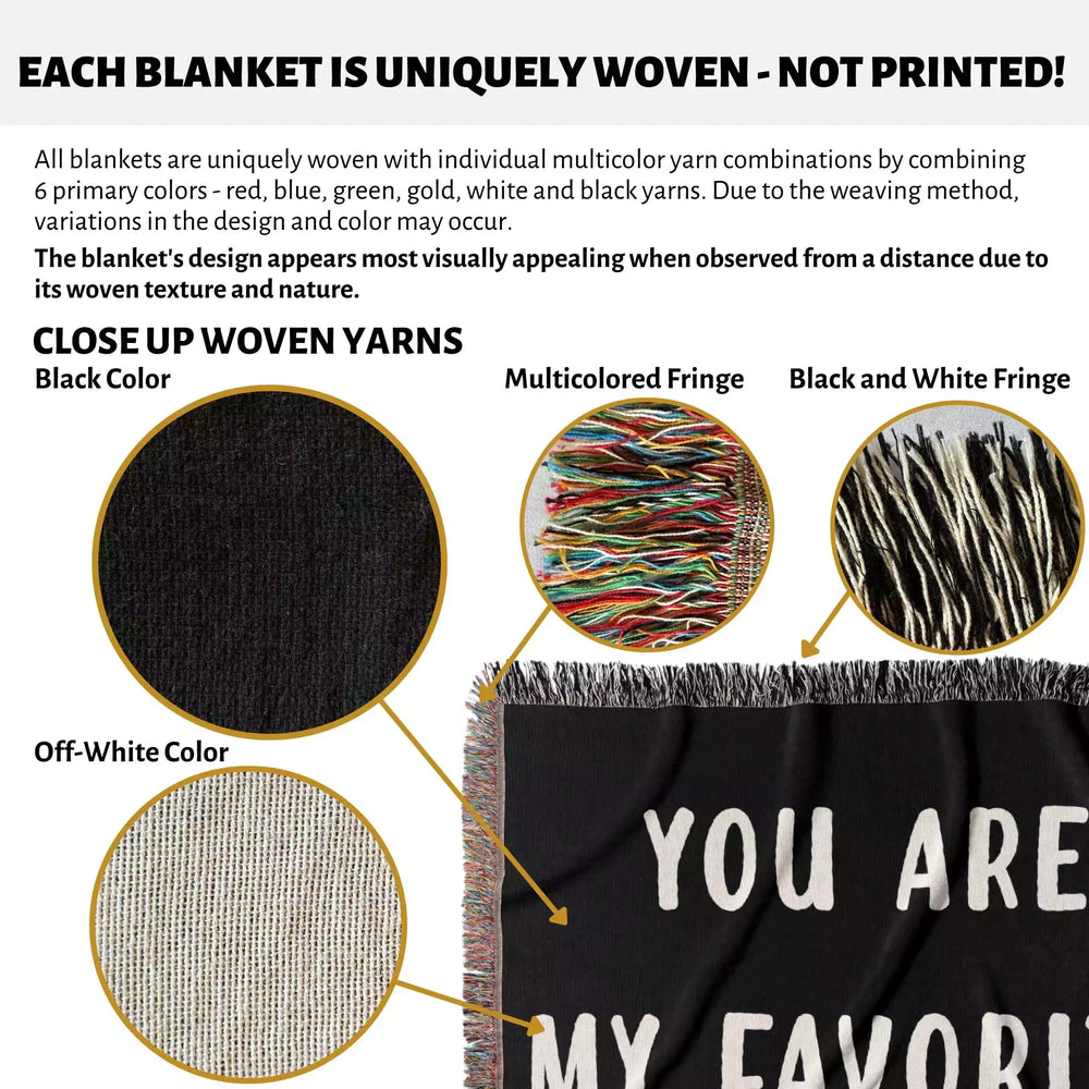 Gift for Papa for Father’s Day, Birthday, Christmas Gift Idea, Customized Woven Throw Blanket - DesignerOllie.com