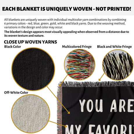 Gift for Papa for Father’s Day, Birthday, Christmas Gift Idea, Customized Woven Throw Blanket - DesignerOllie.com