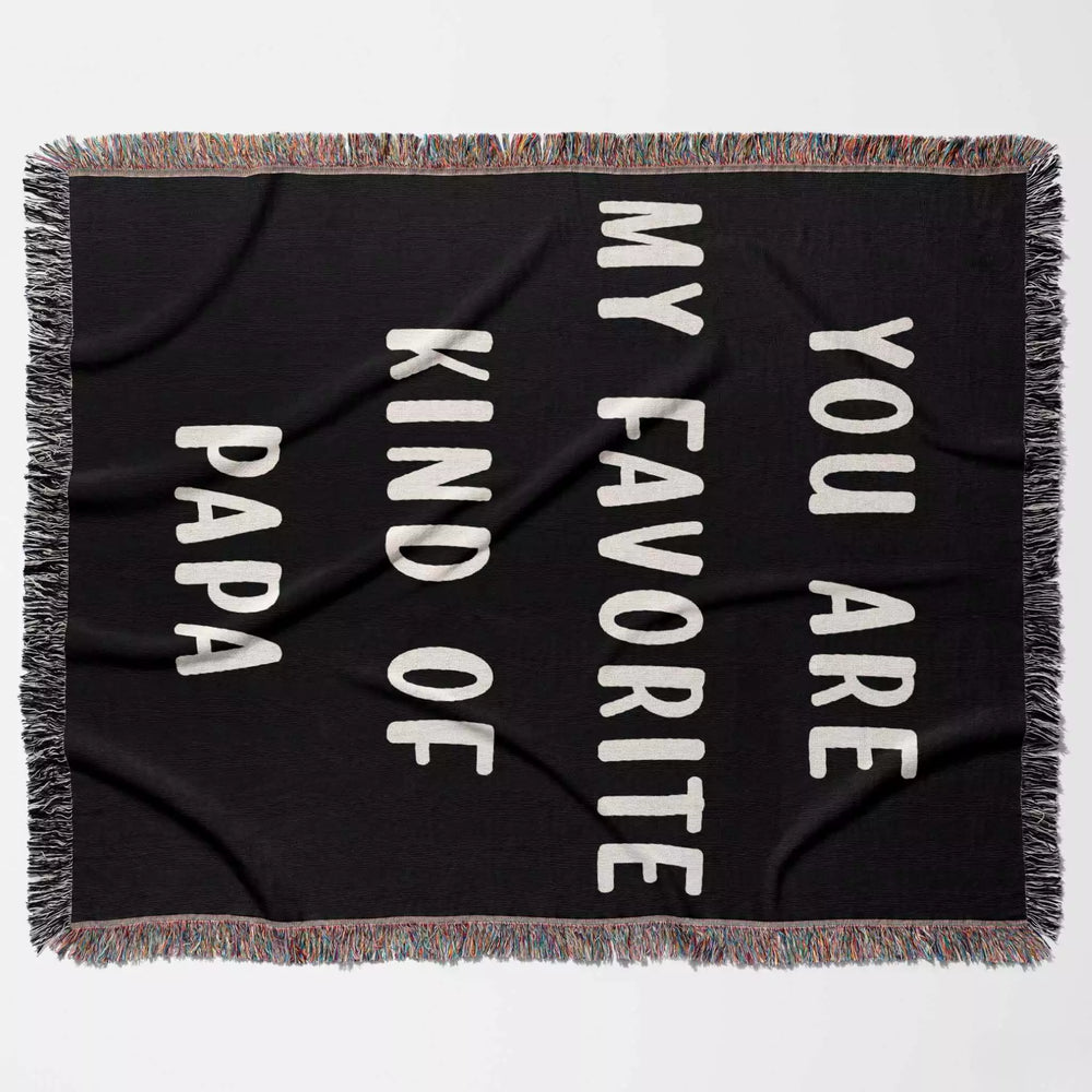 Gift for Papa for Father’s Day, Birthday, Christmas Gift Idea, Customized Woven Throw Blanket - DesignerOllie.com