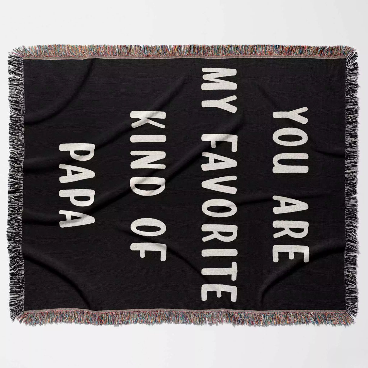Gift for Papa for Father’s Day, Birthday, Christmas Gift Idea, Customized Woven Throw Blanket - DesignerOllie.com