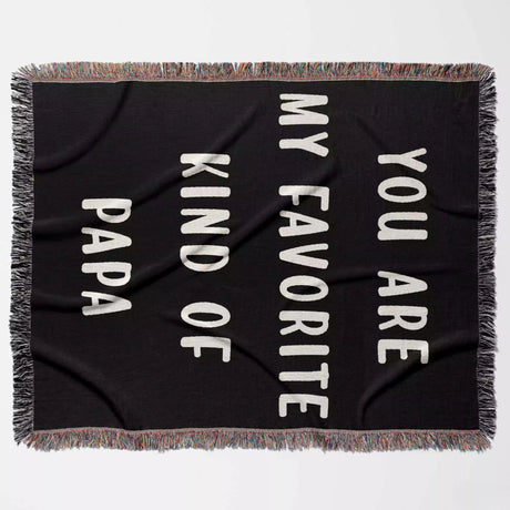 Gift for Papa for Father’s Day, Birthday, Christmas Gift Idea, Customized Woven Throw Blanket - DesignerOllie.com
