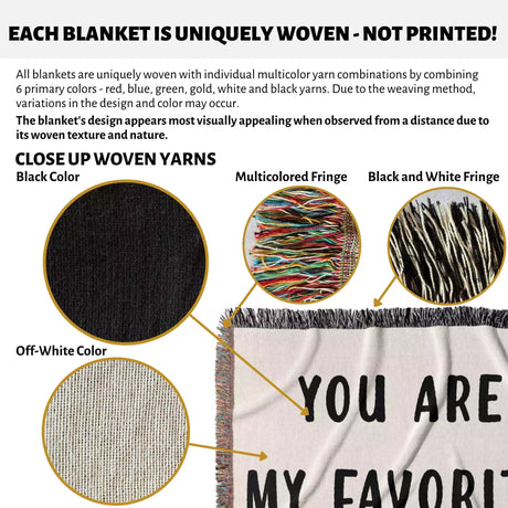 Gift for Papa for Father’s Day, Birthday, Christmas Gift Idea, Personalized Woven Throw Blanket - DesignerOllie.com