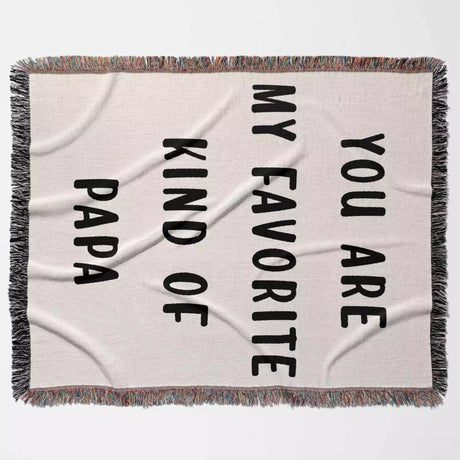 Gift for Papa for Father’s Day, Birthday, Christmas Gift Idea, Personalized Woven Throw Blanket - DesignerOllie.com