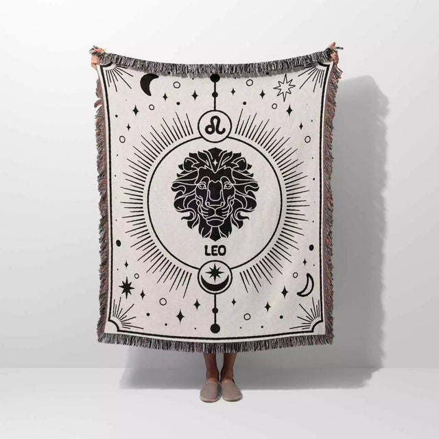Leo Zodiac Blanket, Unique Birthday Gift Idea for Women and Men - DesignerOllie.com