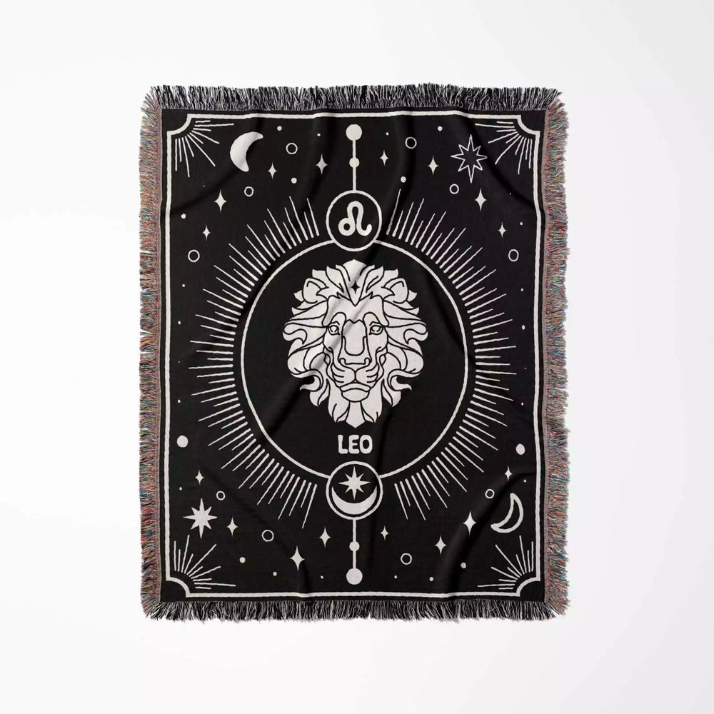 Leo Zodiac Blanket, Unique Birthday Present for Wife and Husband - DesignerOllie.com
