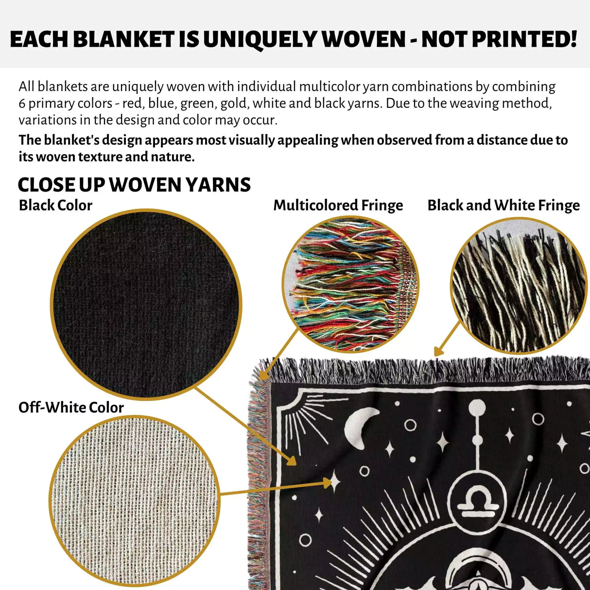 Libra Zodiac Blanket, Unique Birthday Present for Wife and Husband - DesignerOllie.com