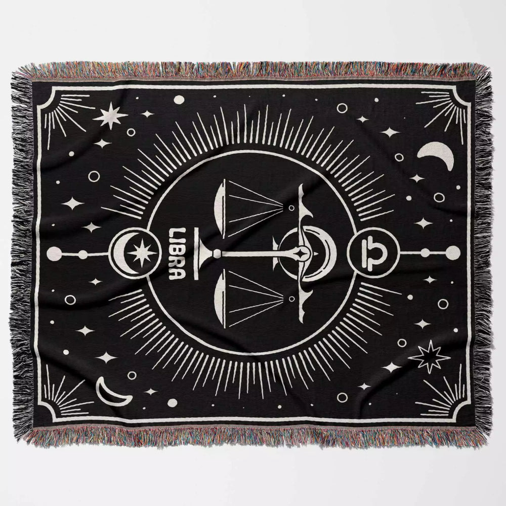 Libra Zodiac Blanket, Unique Birthday Present for Wife and Husband - DesignerOllie.com
