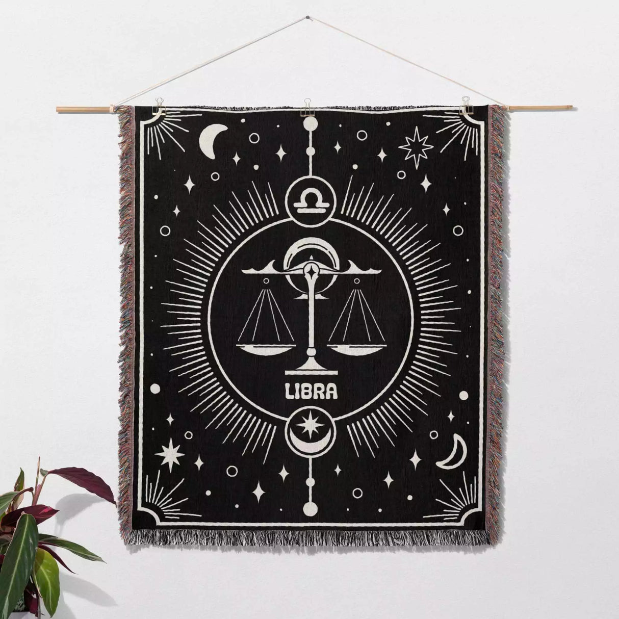 Libra Zodiac Blanket, Unique Birthday Present for Wife and Husband - DesignerOllie.com