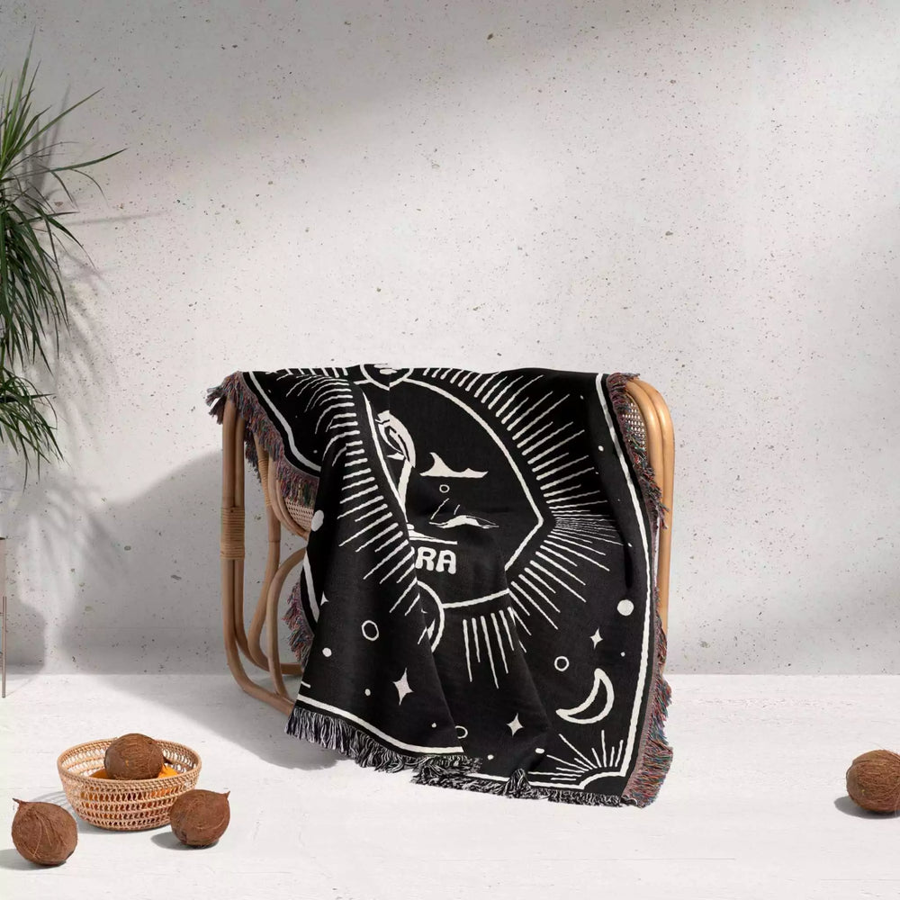 Libra Zodiac Blanket, Unique Birthday Present for Wife and Husband - DesignerOllie.com