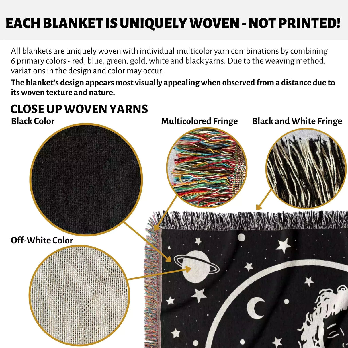 Libra Zodiac Sign Astrology Woman Woven Throw Blanket Tapestry - DesignerOllie.com