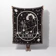 Libra Zodiac Sign Astrology Woman Woven Throw Blanket Tapestry - DesignerOllie.com