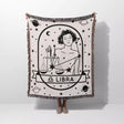 Libra Zodiac Sign Astrology Woman Woven Throw Blanket and Tapestry Blanket - DesignerOllie.com