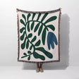 Matisse Tulip Flower Blue Woven Throw Blanket and Tapestry - DesignerOllie.com