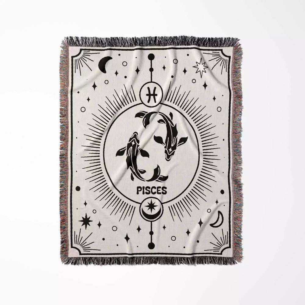 Pisces Zodiac Blanket, Unique Birthday Gift Idea for Women and Men - DesignerOllie.com
