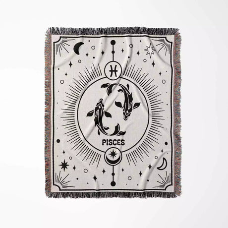 Pisces Zodiac Blanket, Unique Birthday Gift Idea for Women and Men - DesignerOllie.com