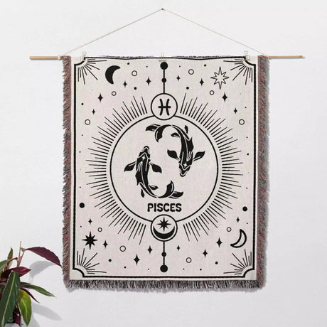 Pisces Zodiac Blanket, Unique Birthday Gift Idea for Women and Men - DesignerOllie.com