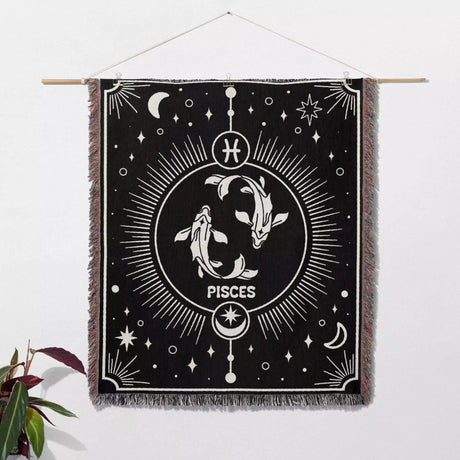 Pisces Zodiac Blanket, Unique Birthday Present for Wife and Husband - DesignerOllie.com