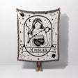 Pisces Zodiac Sign Astrology Woman Woven Throw Blanket and Tapestry Blanket - DesignerOllie.com