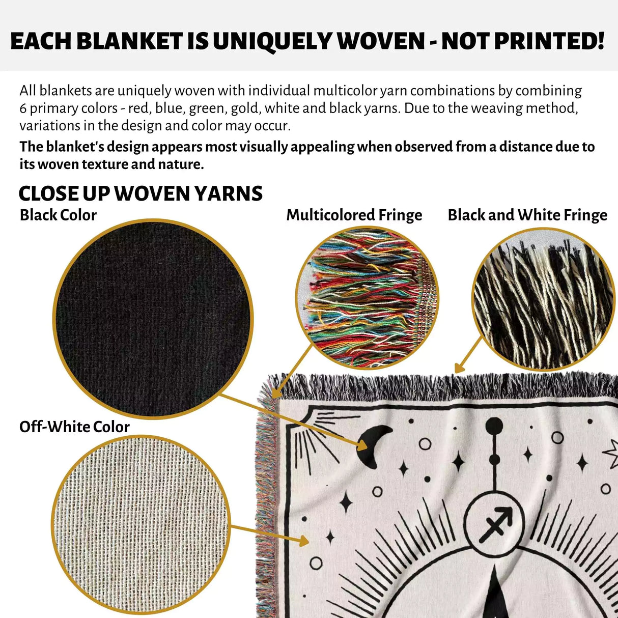Sagittarius Zodiac Blanket, Unique Birthday Gift Idea for Women and Men - DesignerOllie.com