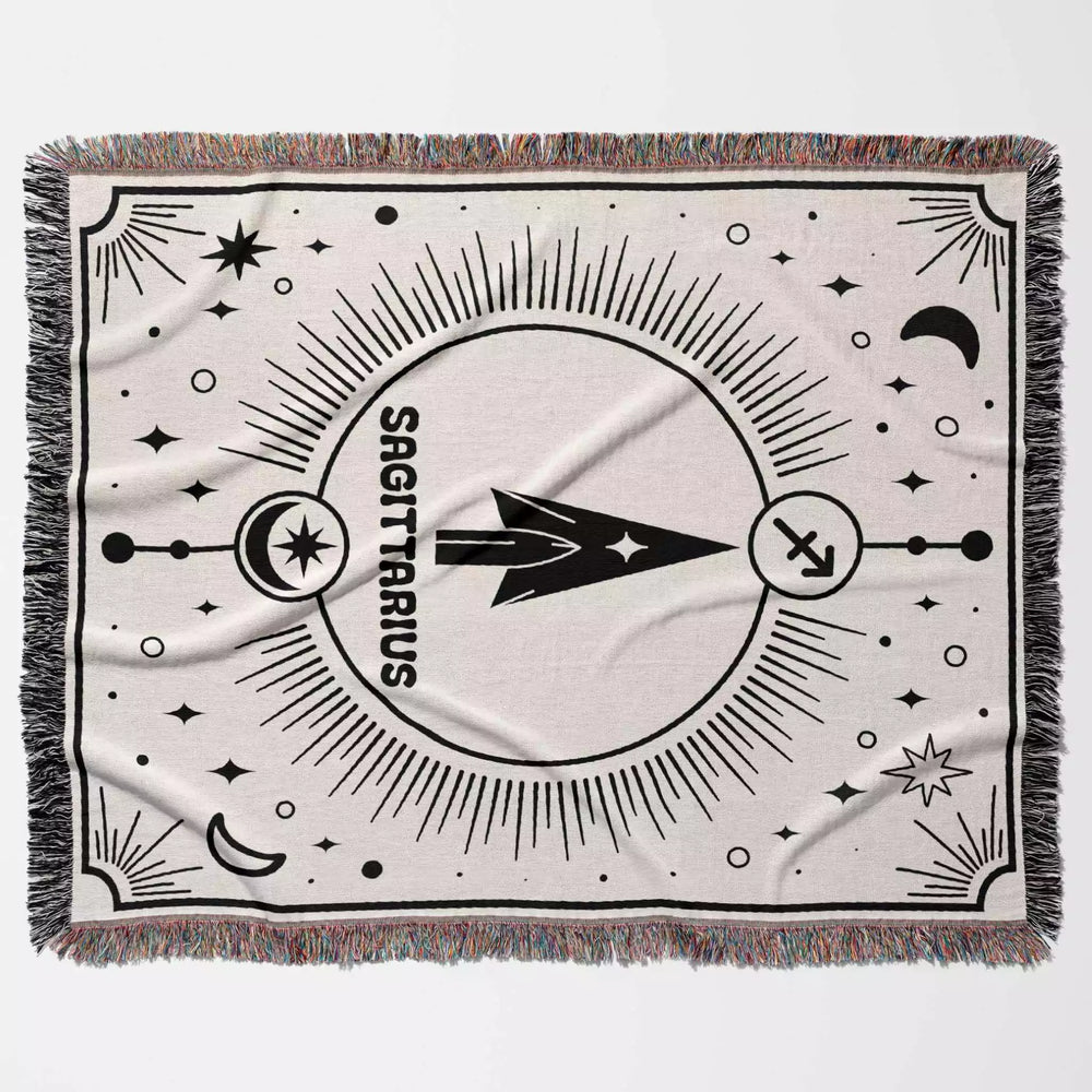 Sagittarius Zodiac Blanket, Unique Birthday Gift Idea for Women and Men - DesignerOllie.com
