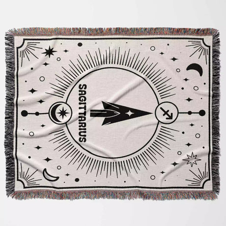 Sagittarius Zodiac Blanket, Unique Birthday Gift Idea for Women and Men - DesignerOllie.com