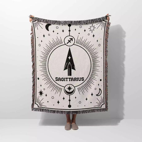 Sagittarius Zodiac Blanket, Unique Birthday Gift Idea for Women and Men - DesignerOllie.com