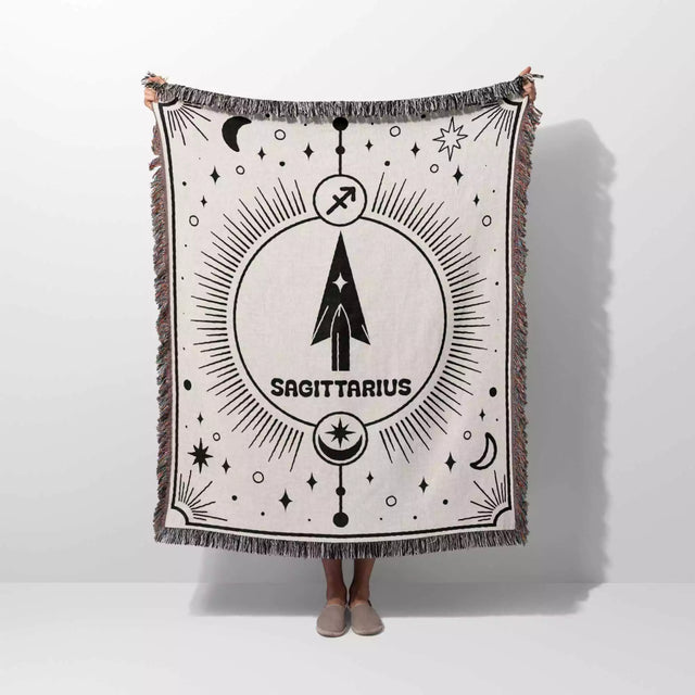 Sagittarius Zodiac Blanket, Unique Birthday Gift Idea for Women and Men - DesignerOllie.com