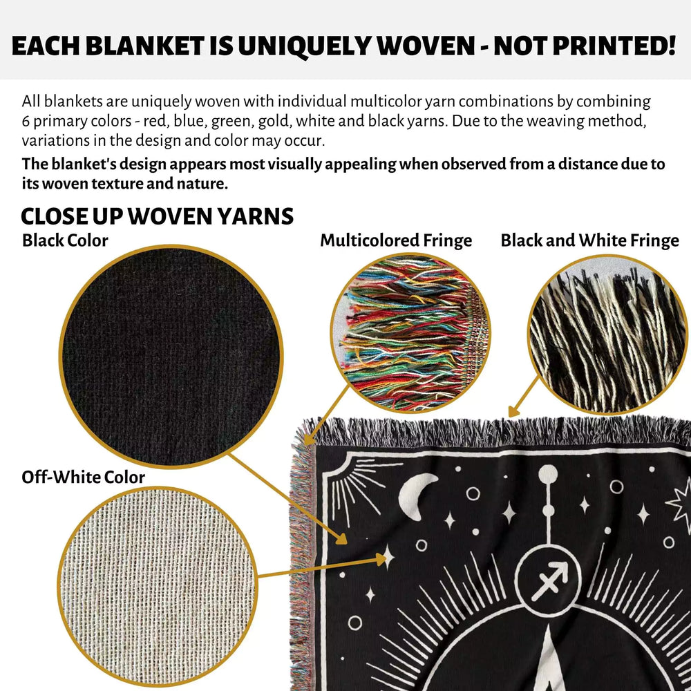 Sagittarius Zodiac Blanket, Unique Birthday Present for Wife and Husband - DesignerOllie.com