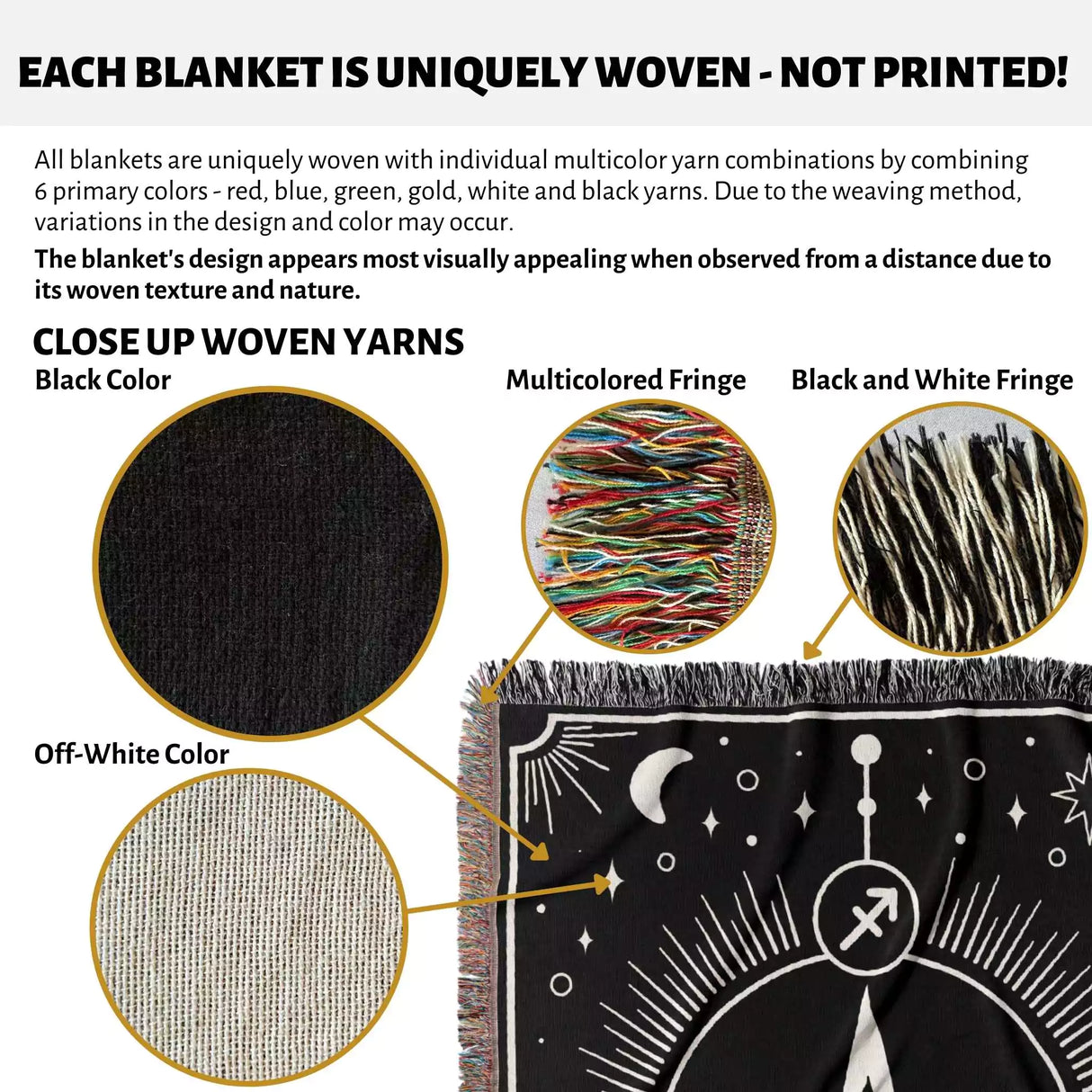 Sagittarius Zodiac Blanket, Unique Birthday Present for Wife and Husband - DesignerOllie.com