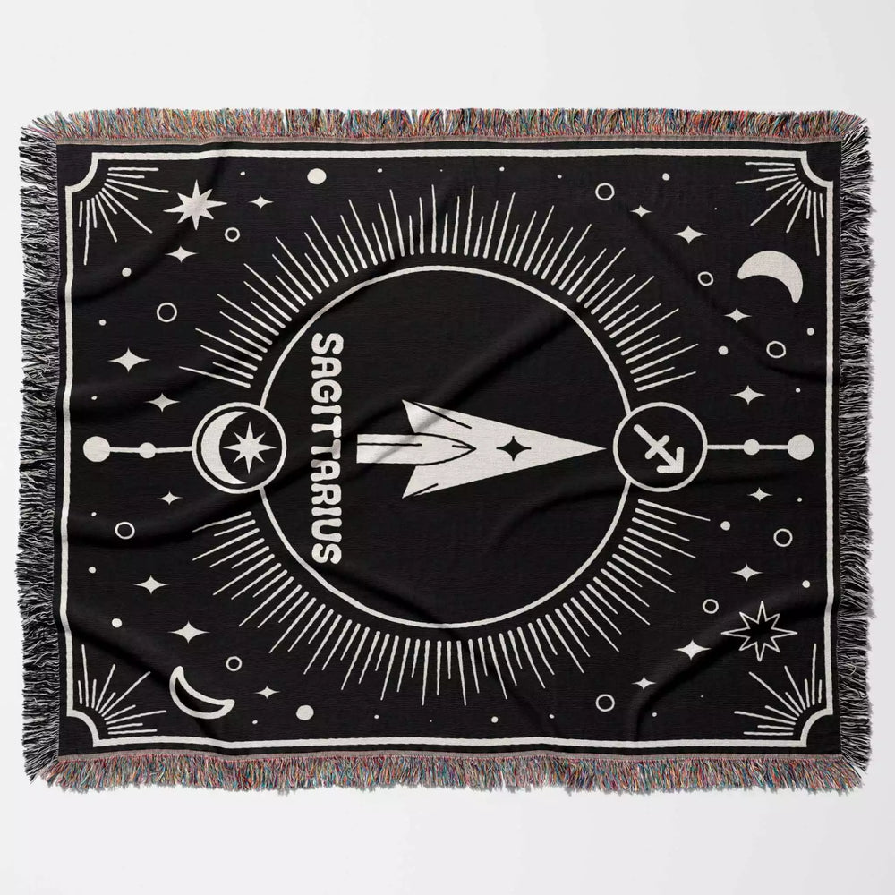 Sagittarius Zodiac Blanket, Unique Birthday Present for Wife and Husband - DesignerOllie.com