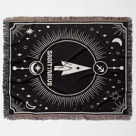 Sagittarius Zodiac Blanket, Unique Birthday Present for Wife and Husband - DesignerOllie.com