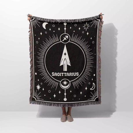 Sagittarius Zodiac Blanket, Unique Birthday Present for Wife and Husband - DesignerOllie.com