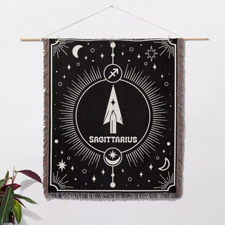 Sagittarius Zodiac Blanket, Unique Birthday Present for Wife and Husband - DesignerOllie.com