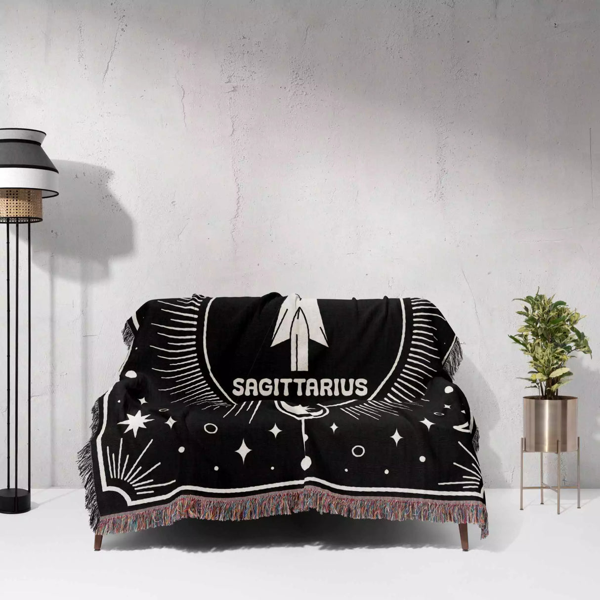 Sagittarius Zodiac Blanket, Unique Birthday Present for Wife and Husband - DesignerOllie.com