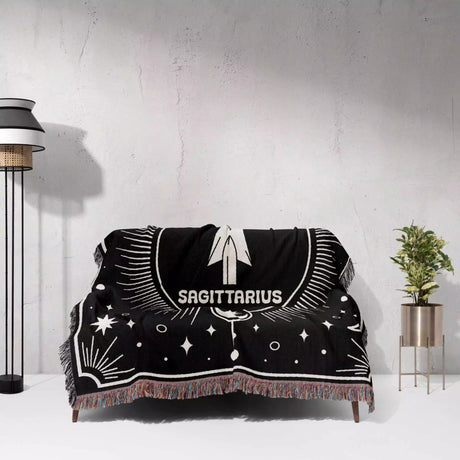 Sagittarius Zodiac Blanket, Unique Birthday Present for Wife and Husband - DesignerOllie.com