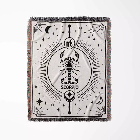 Scorpio Zodiac Blanket, Unique Birthday Gift Idea for Women and Men - DesignerOllie.com